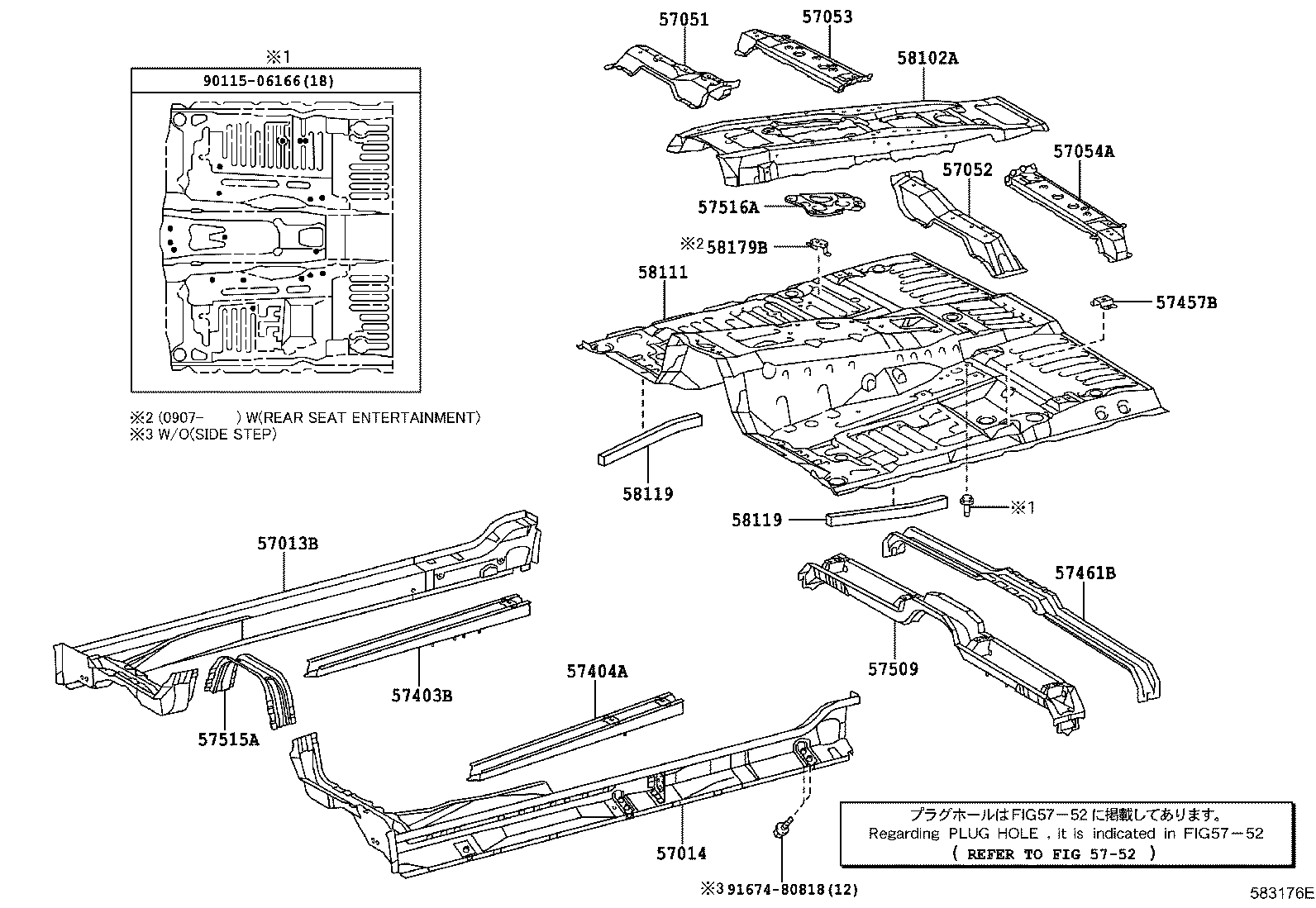 51797-60110 BRACKET, SIDE STEP, NO.3 RH product image