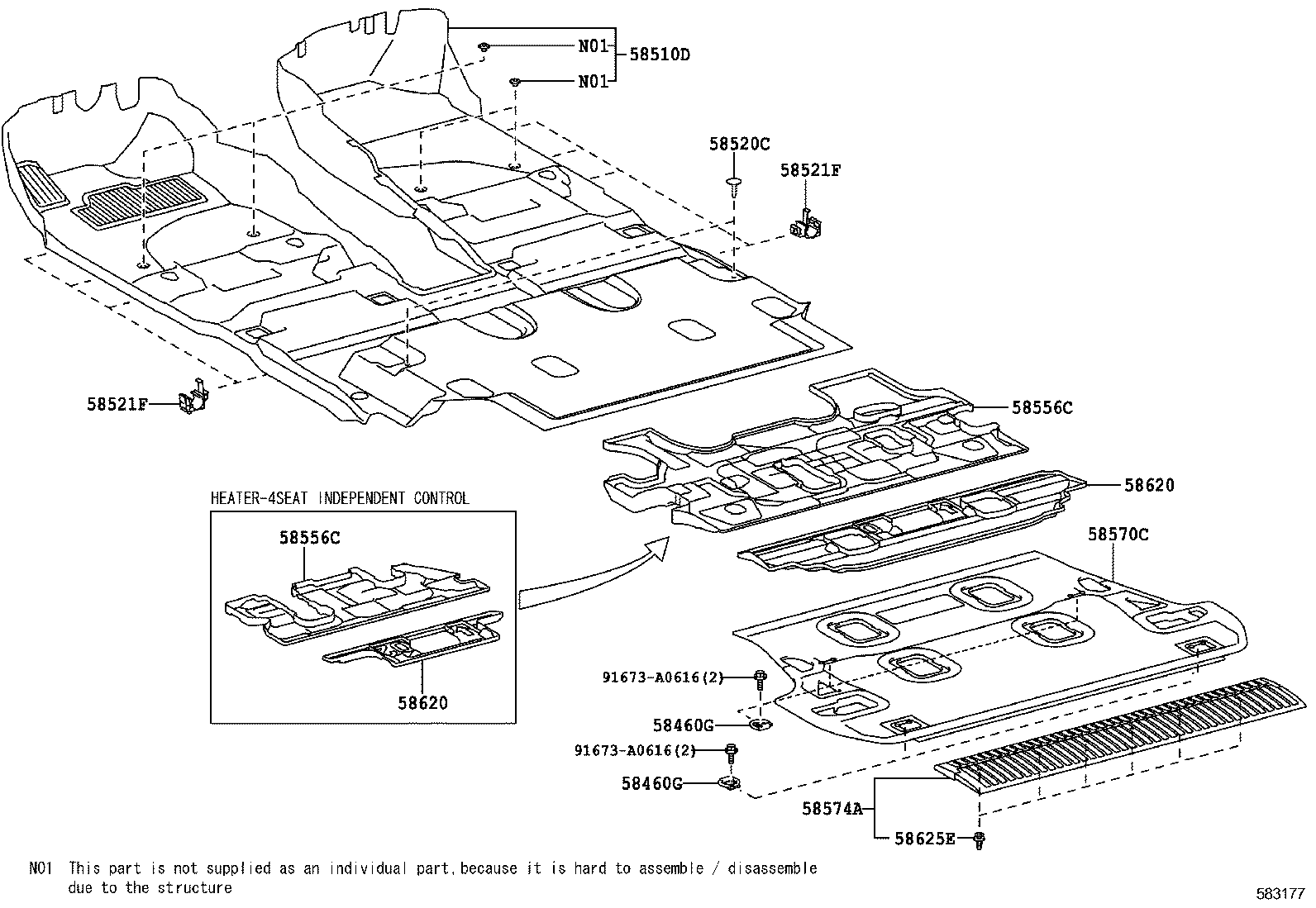 58556-60080 SILENCER, REAR FLOOR product image