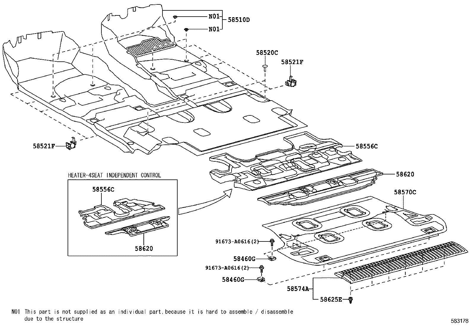 58556-60080 SILENCER, REAR FLOOR product image