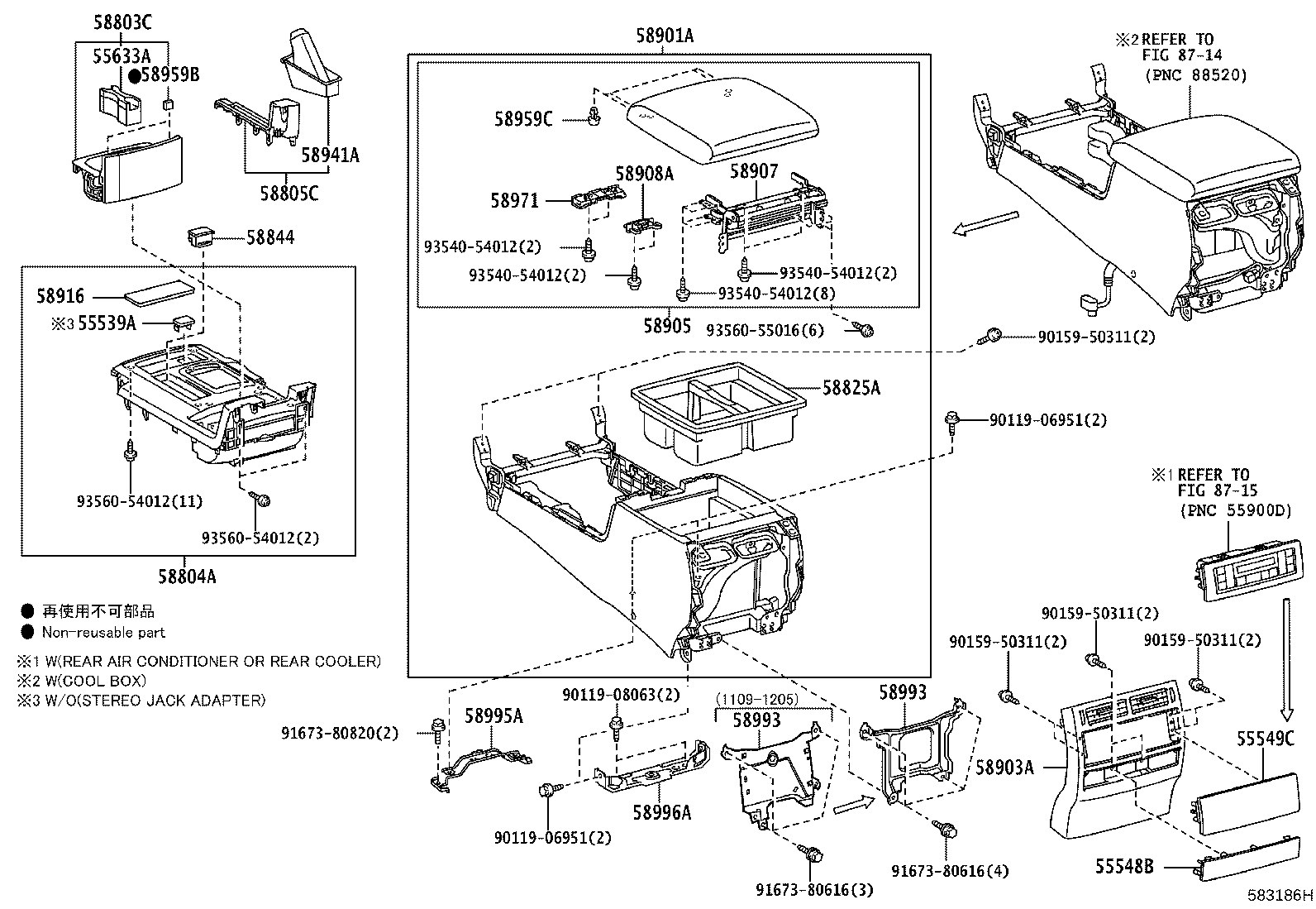58905-60190-C0 DOOR SUB-ASSY, CONSOLE COMPARTMENT product image