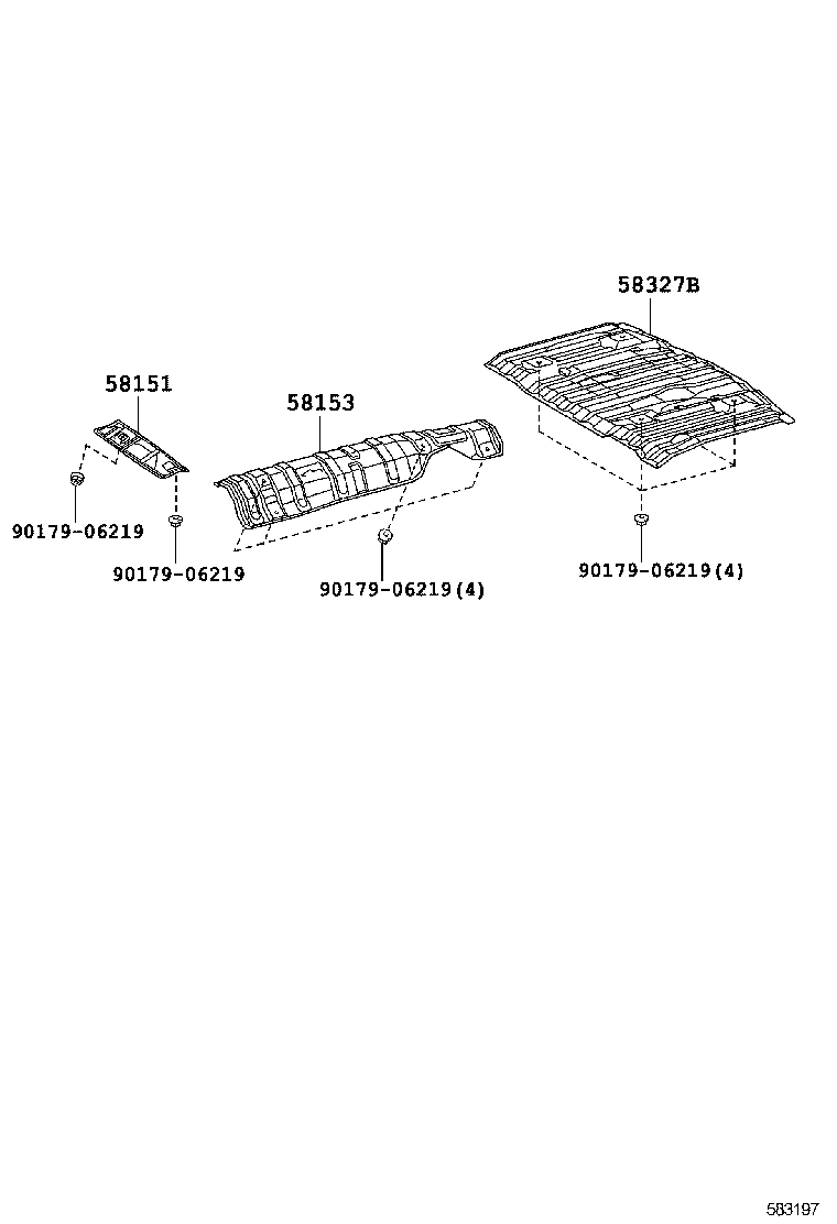 58151-12232 INSULATOR, FRONT FLOOR HEAT, NO.1 product image