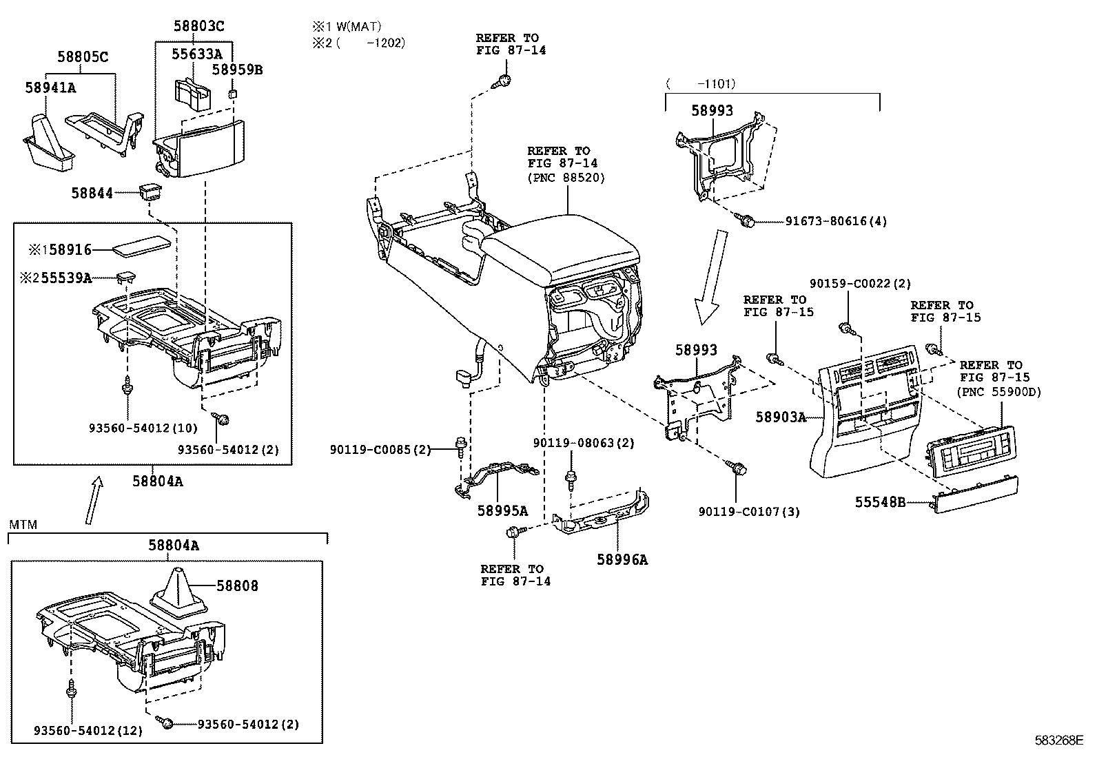 58804-60480-E1 PANEL SUB-ASSY, CONSOLE, UPPER product image