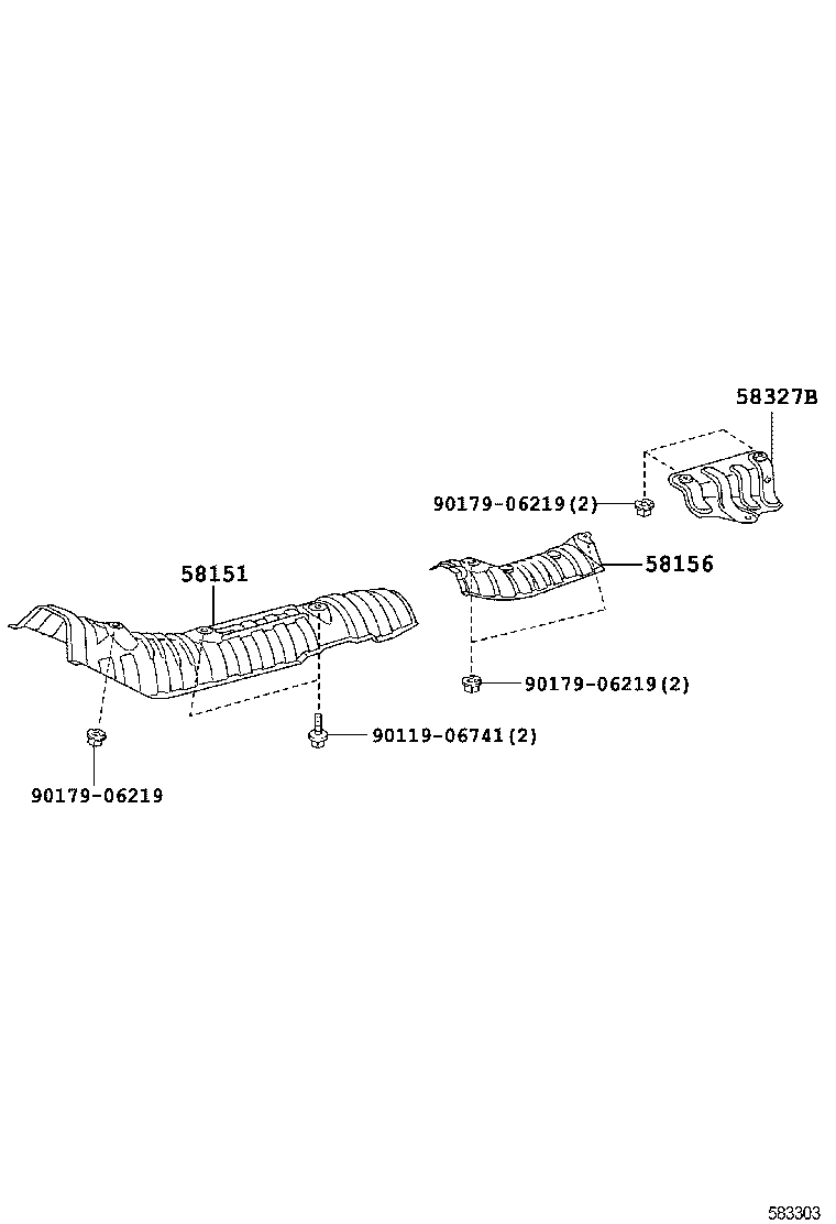 58327-0D080 INSULATOR, MAIN MUFFLER HEAT product image