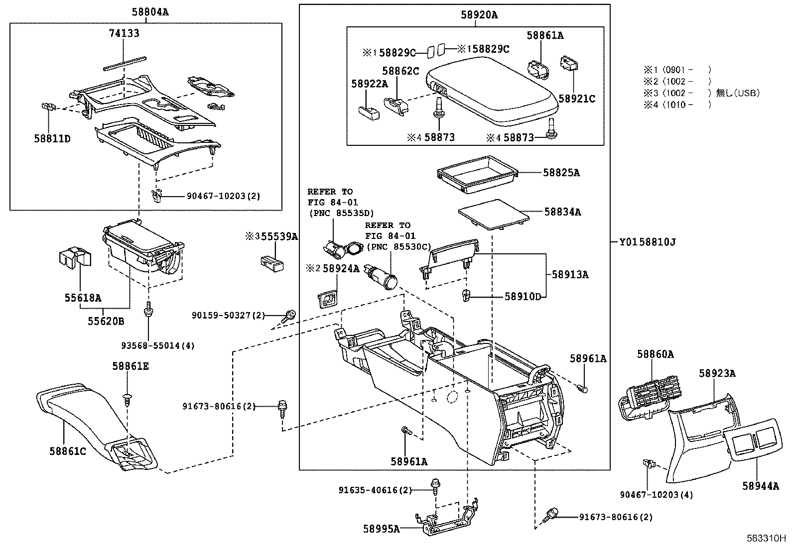 58804-30630-B0 PANEL SUB-ASSY, CONSOLE, UPPER product image