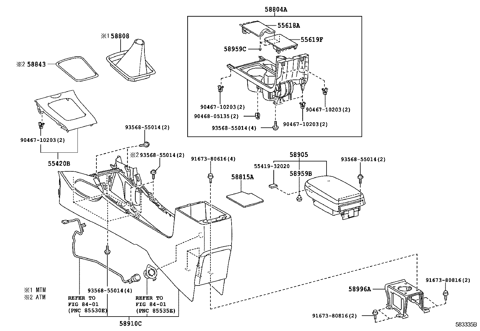 Toyota 55420-02540 PANEL ASSY, INSTRUMENT CLUSTER FINISH, CENTER NO.1