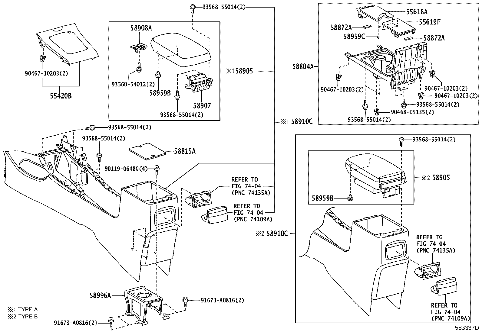 58804-02090-B0 PANEL SUB-ASSY, CONSOLE, UPPER product image