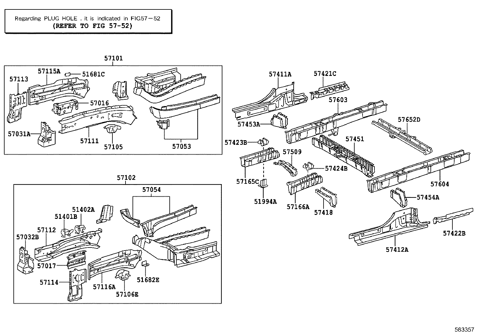 51992-28060 HANGER, EXHAUST PIPE, SUPPORT, NO.4 product image