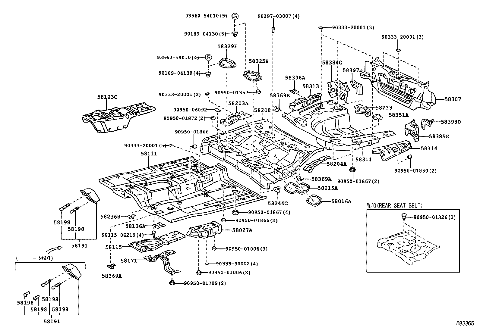 58307-21030 PANEL SUB-ASSY, BODY LOWER BACK product image