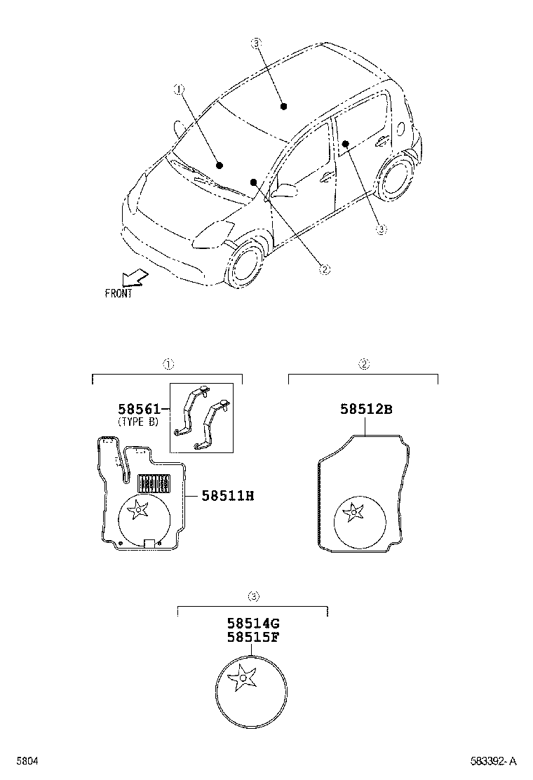 58415-B1010 BOARD, REAR FLOOR, NO.1 product image