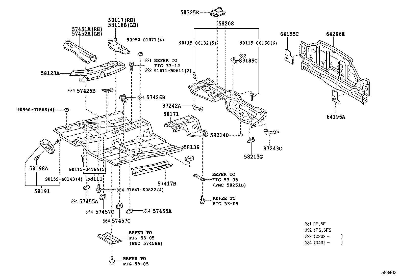 58213-20120 REINFORCEMENT, CENTER FLOOR PANEL, NO.1 RH product image