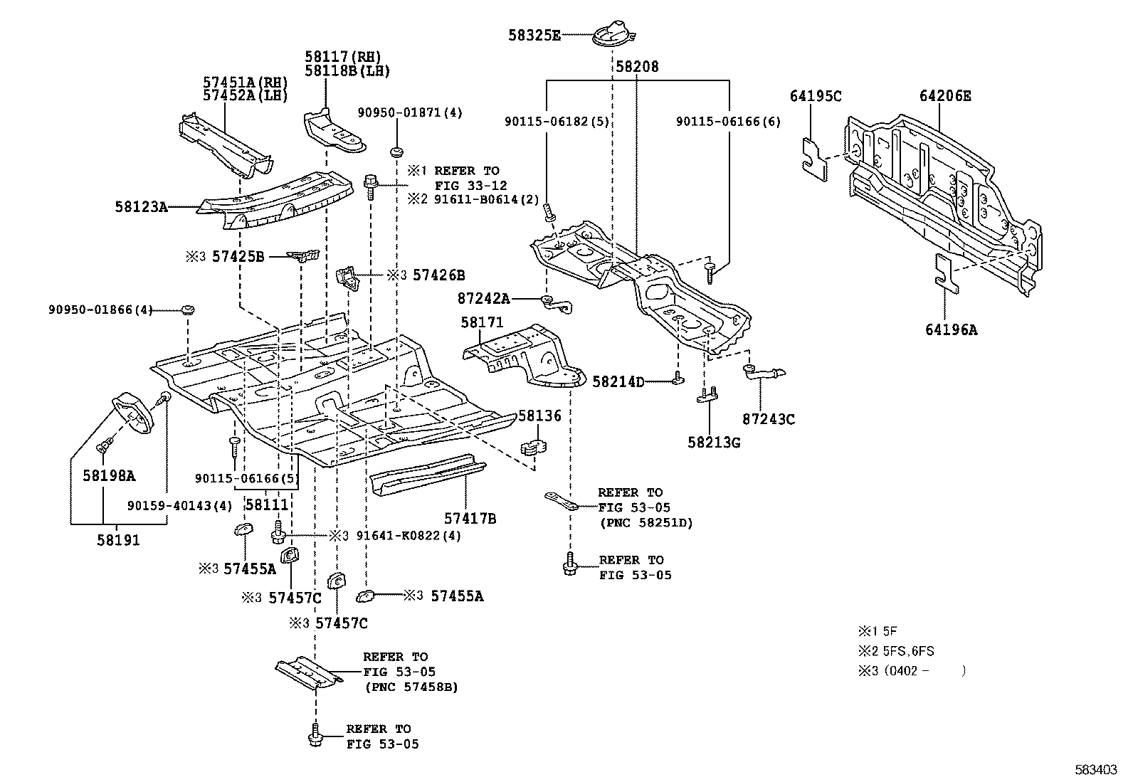 58211-17020 PAN, CENTER FLOOR product image
