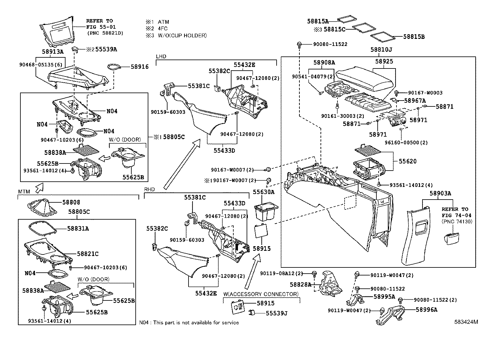 58808-05100 COVER SUB-ASSY, SHIFTING HOLE product image