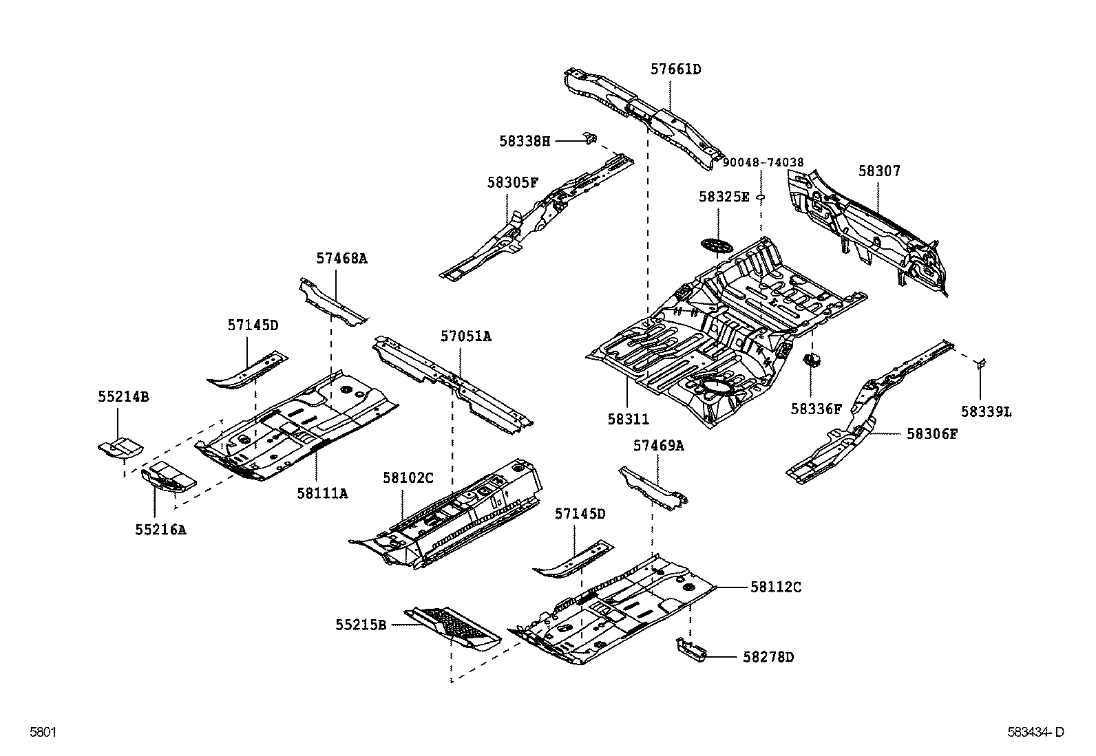 58307-B1040 PANEL SUB-ASSY, BODY LOWER BACK product image