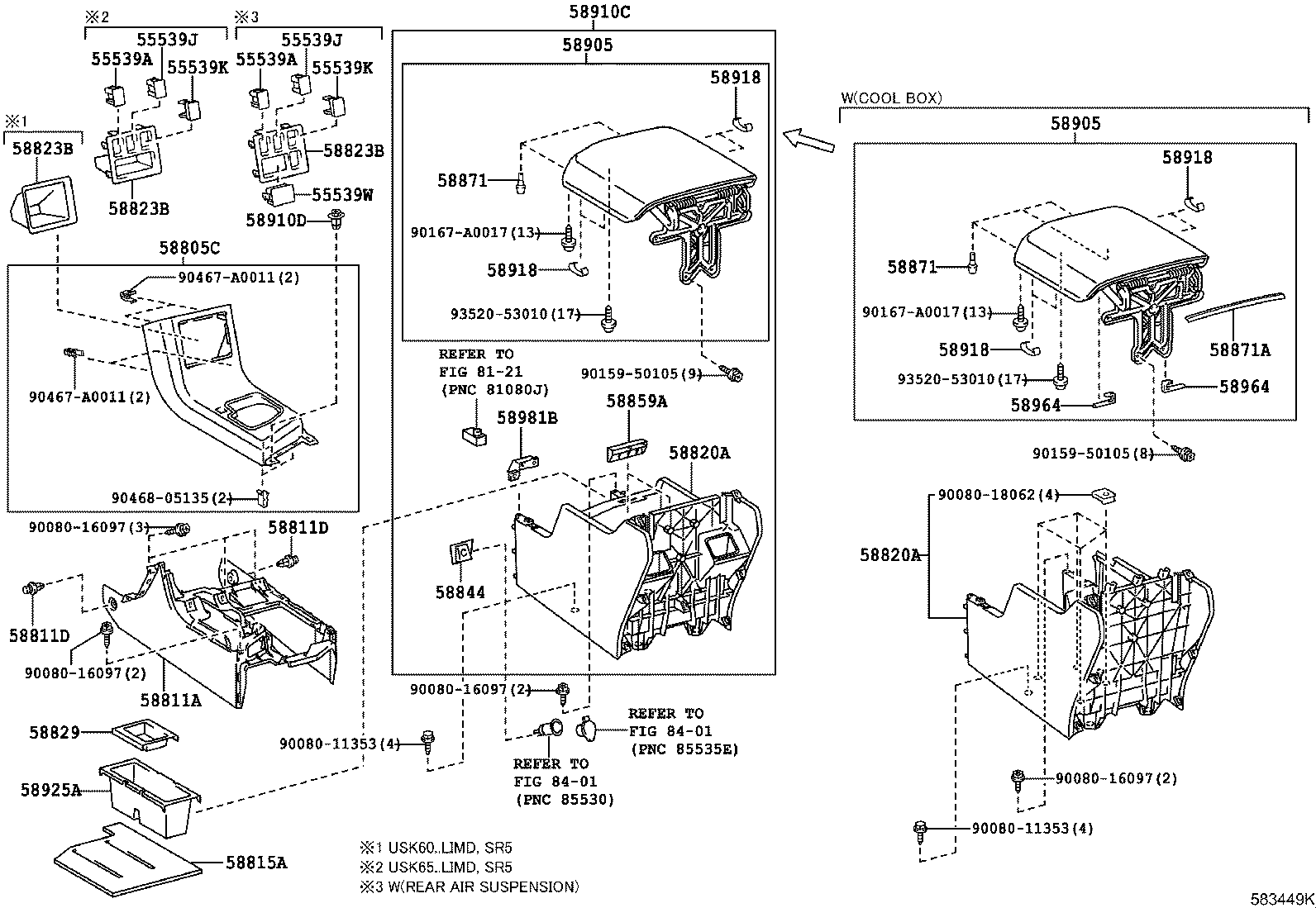 58835-0C010 ORNAMENT, CONSOLE BOX product image