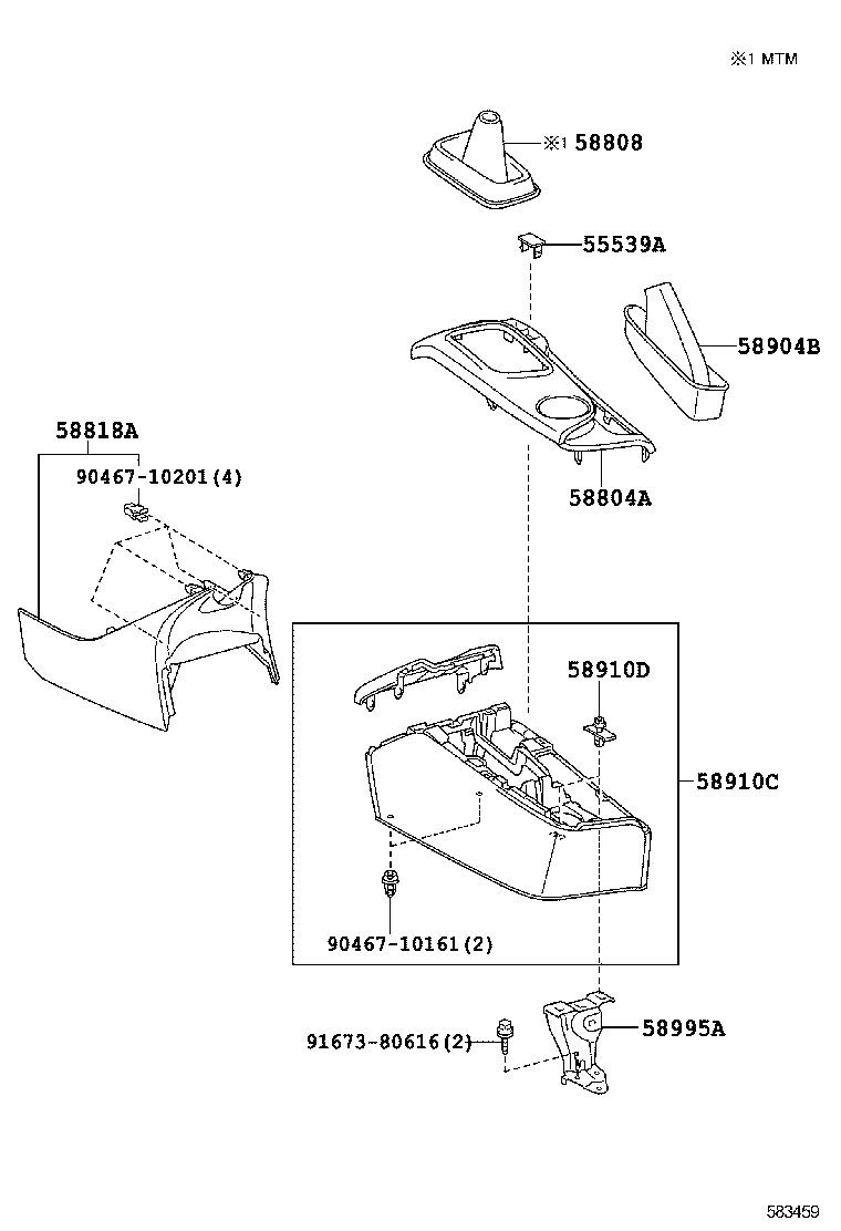 55345-74010 CLIP(FOR CONSOLE BOX) product image