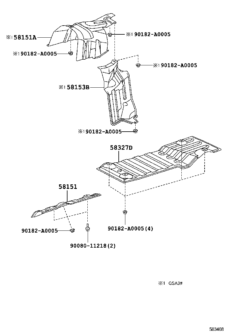58151-0R010 INSULATOR, FLOOR HEAT, NO.1 product image