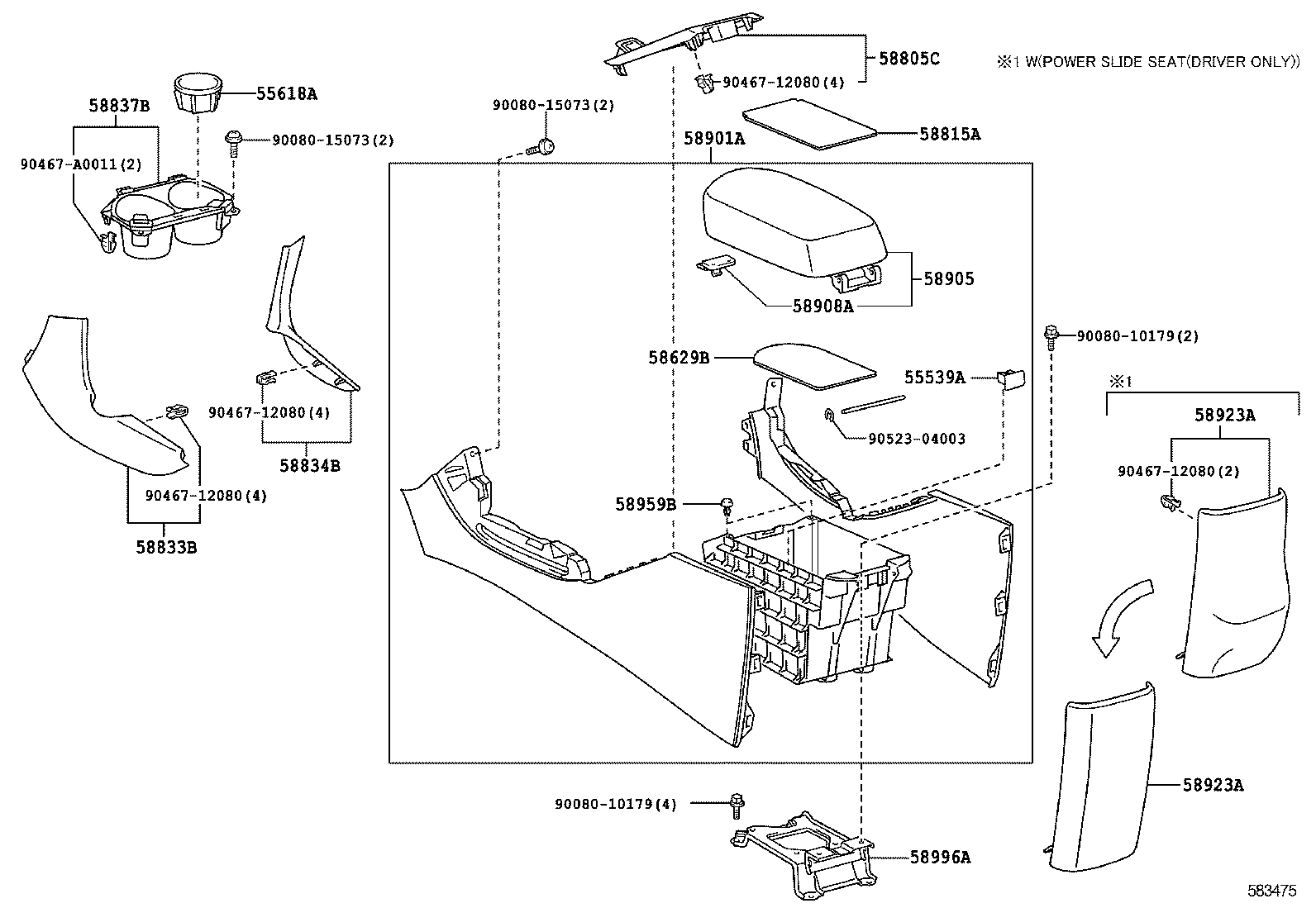 55618-0R010 HOLDER, CONSOLE BOX CUP product image