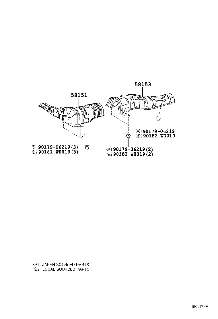58151-02250 INSULATOR, FRONT FLOOR HEAT, NO.1 product image