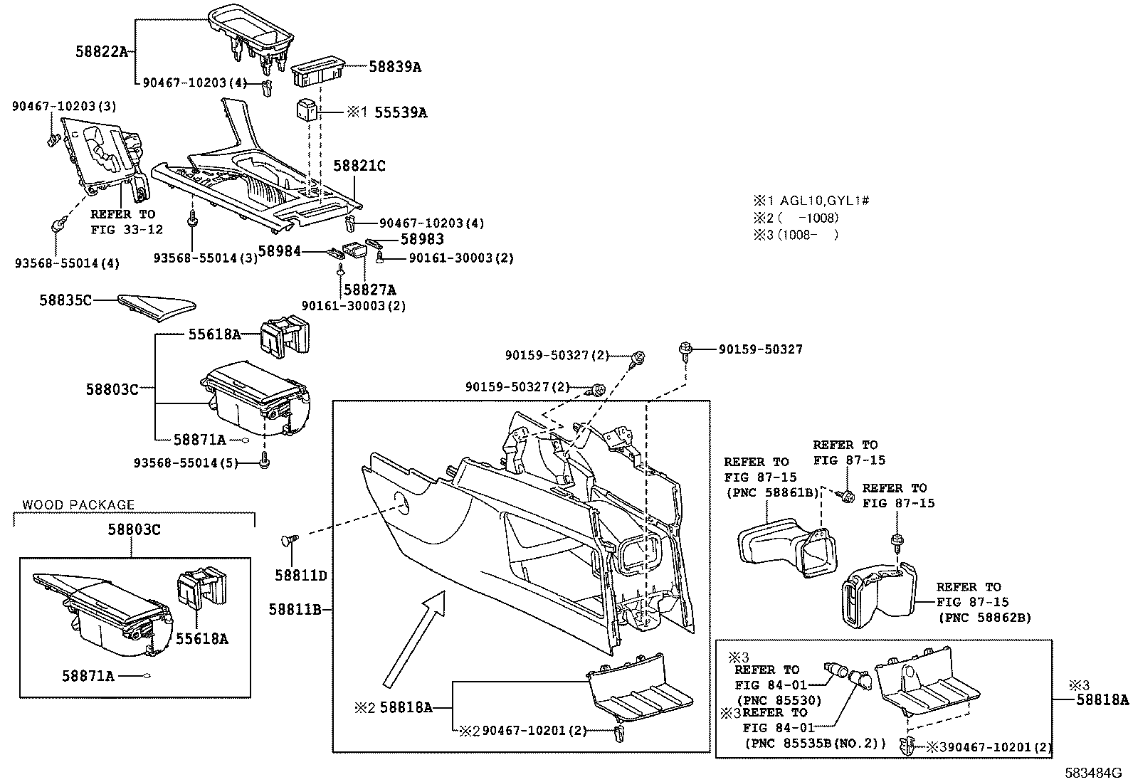 58835-48060 ORNAMENT, CONSOLE BOX product image