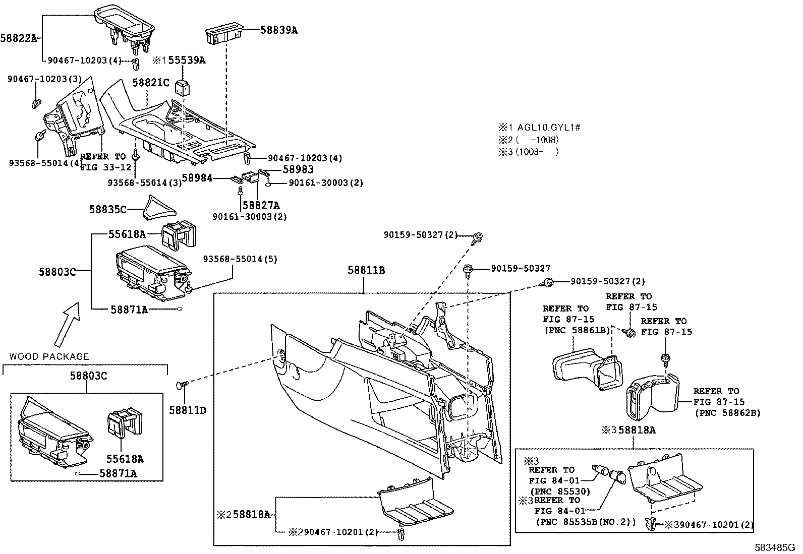 58835-48060 ORNAMENT, CONSOLE BOX product image