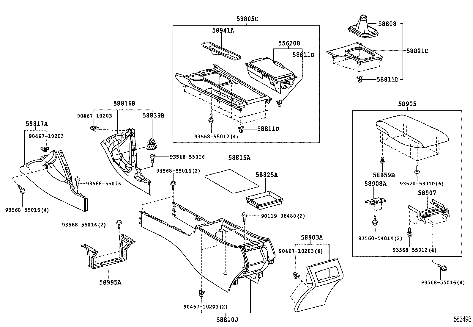 55620-33200 HOLDER, INSTRUMENT PANEL CUP product image