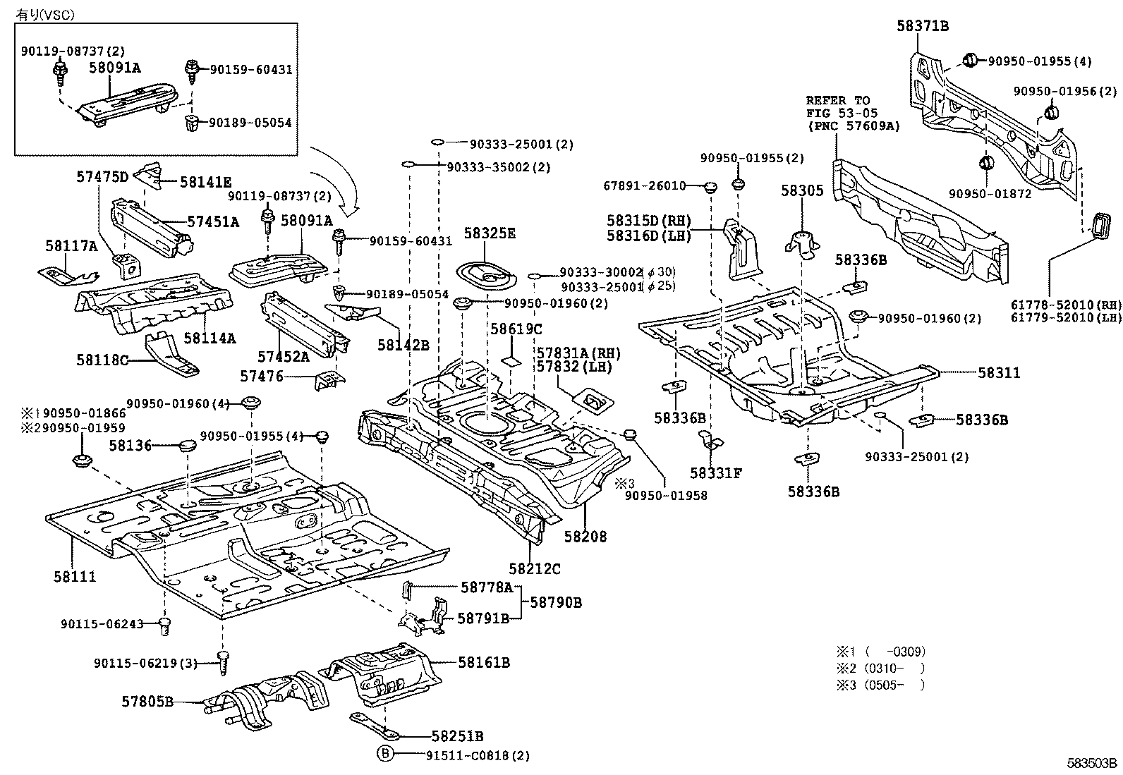 51938-52010 BRACKET, SPARE WHEEL CARRIER product image