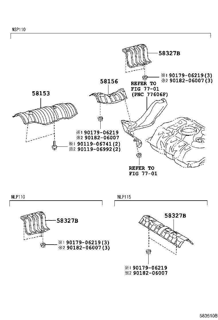 58327-52151 INSULATOR, MAIN MUFFLER HEAT product image