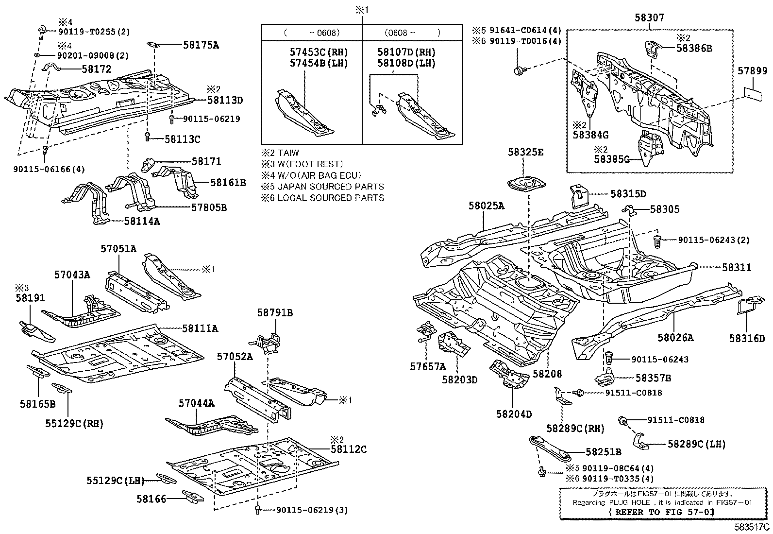 55129-0D110 COVER, DASH PANEL HOLE product image