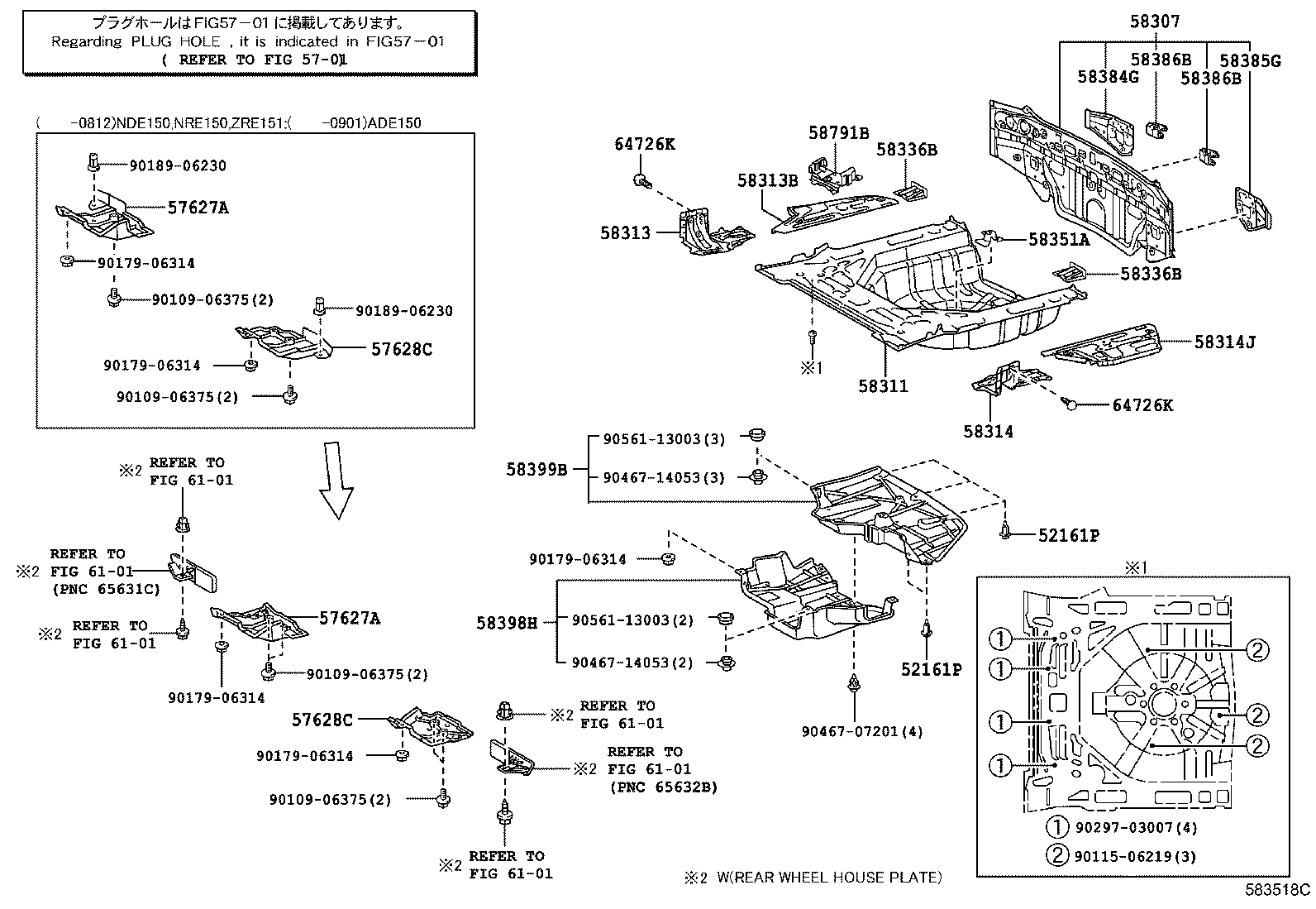 55139-12050 COVER, DASH PANEL HOLE product image