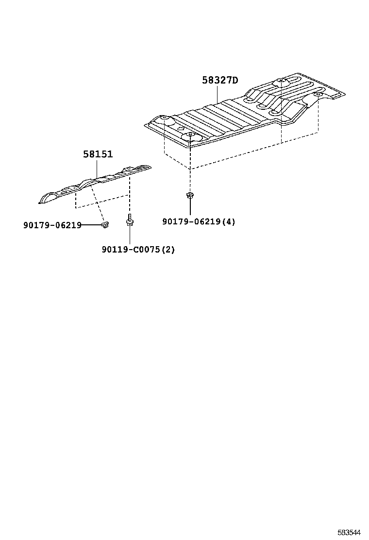 58152-0R020 INSULATOR, FRONT FLOOR HEAT, NO.1 product image