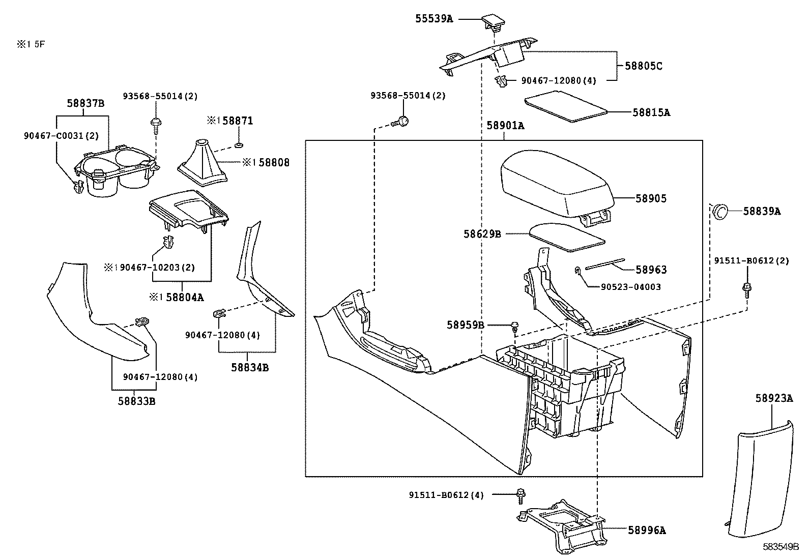 58808-0R010 COVER SUB-ASSY, SHIFTING HOLE product image