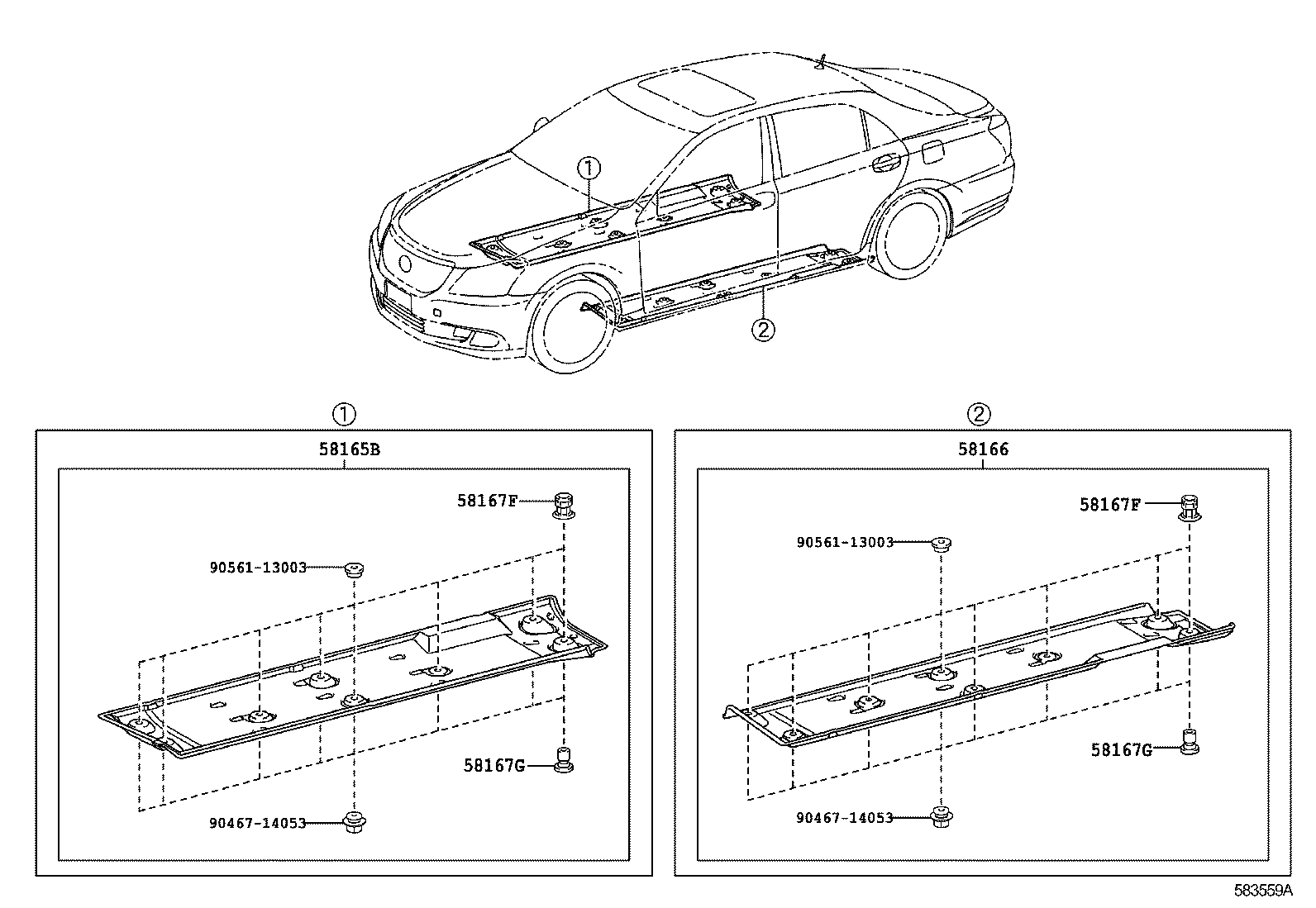 58112-30190 PANEL, FRONT FLOOR, LH product image