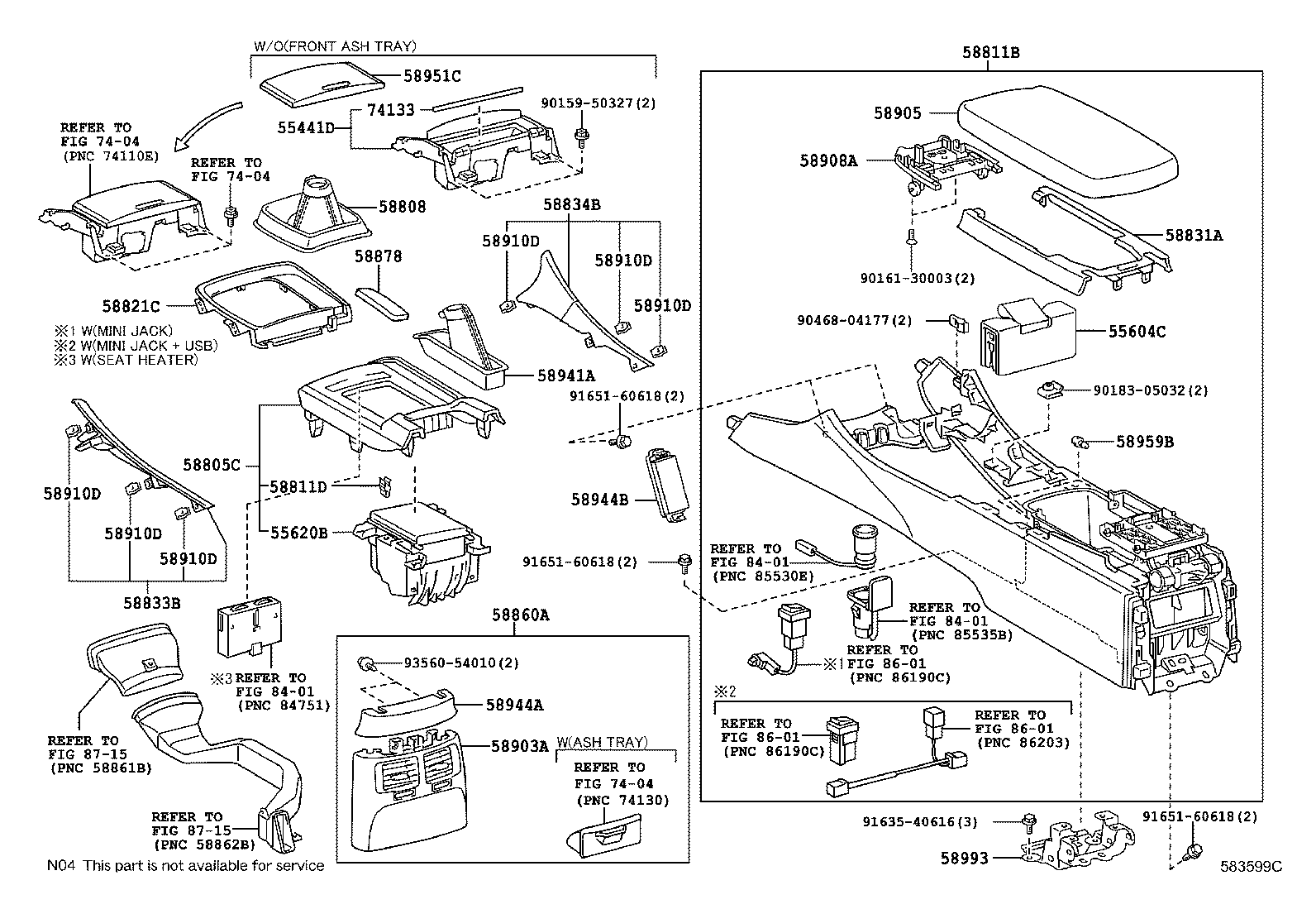 Toyota 55620-53160 HOLDER, INSTRUMENT PANEL CUP