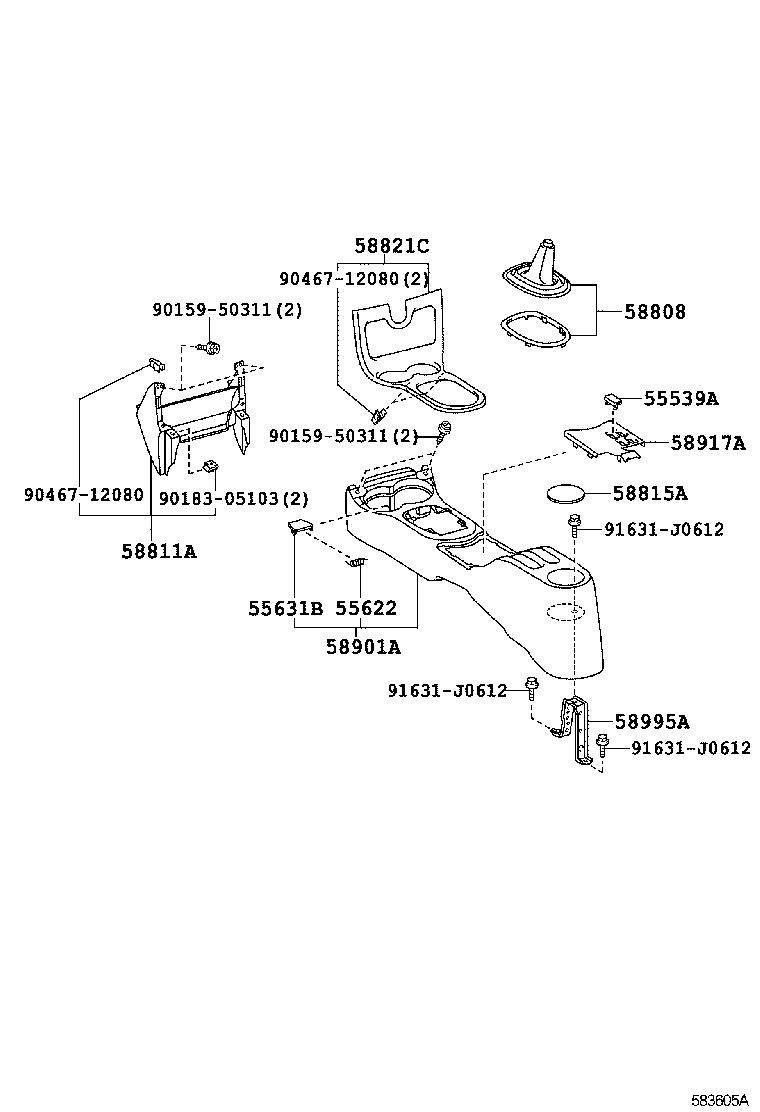 55622-52040 SPRING, INSTR PANEL CUP HOLDER, NO.1 product image