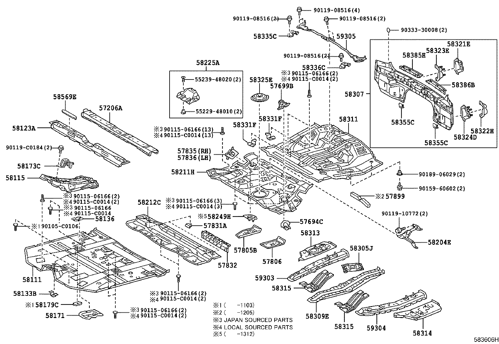 58179-0E020 BRACKET, CLAMP FLOOR product image