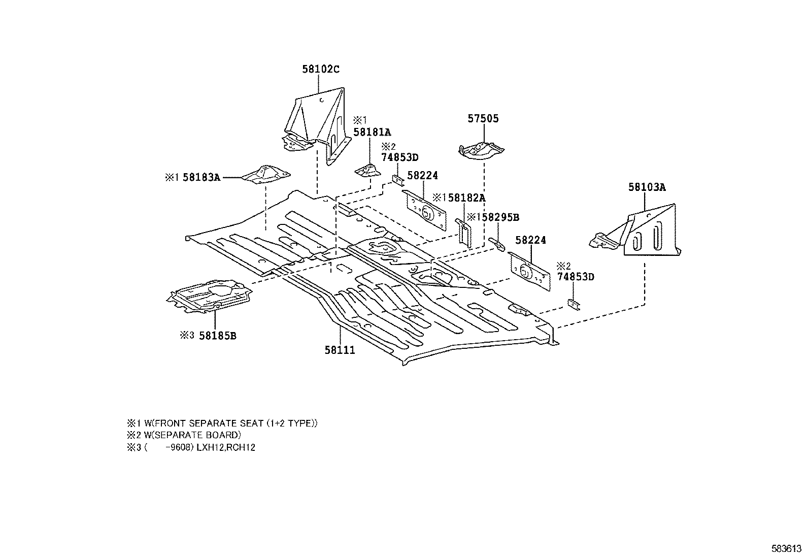57408-26040 MEMBER, FRONT FLOOR CROSS, NO.1 product image