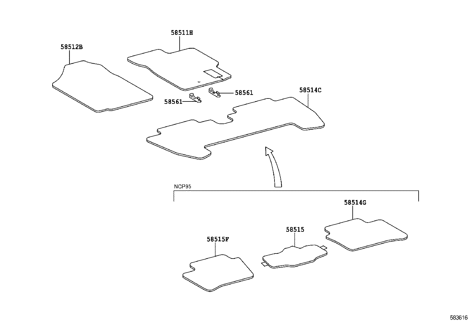 58512-WY030 MAT, FLOOR, FRONT LH product image