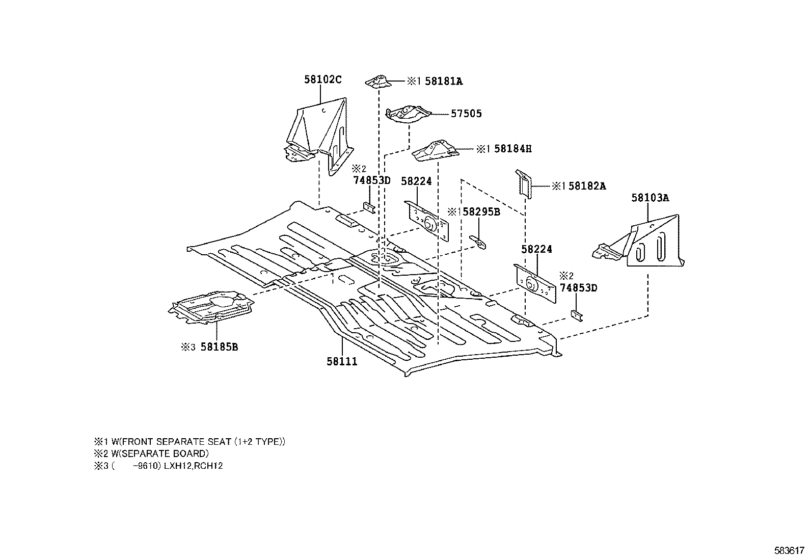 57408-26040 MEMBER, FRONT FLOOR CROSS, NO.1 product image