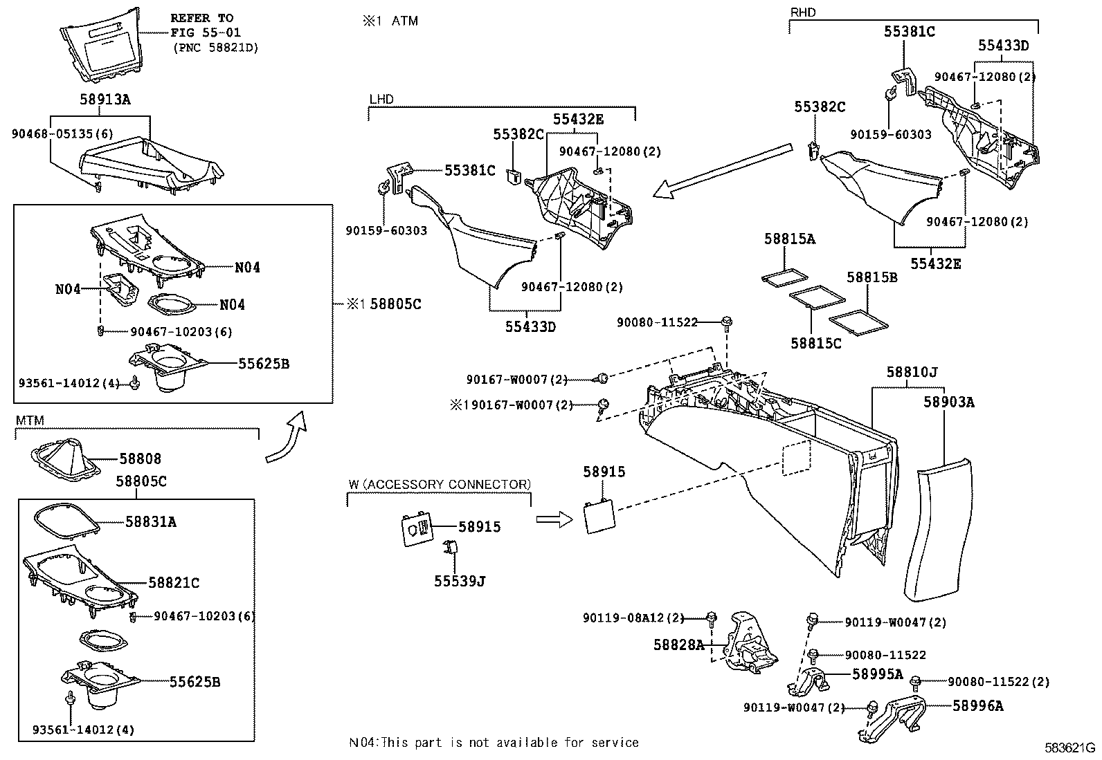 58808-05100 COVER SUB-ASSY, SHIFTING HOLE product image