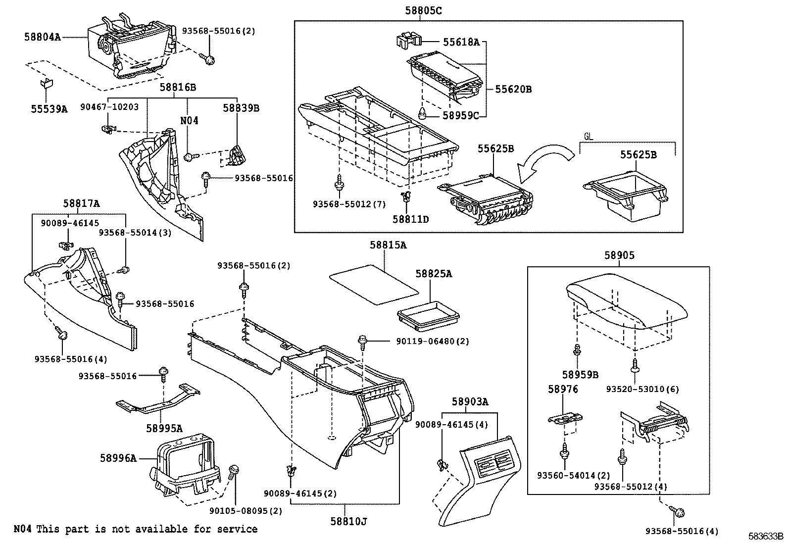58801-06110 BOX, CONSOLE product image