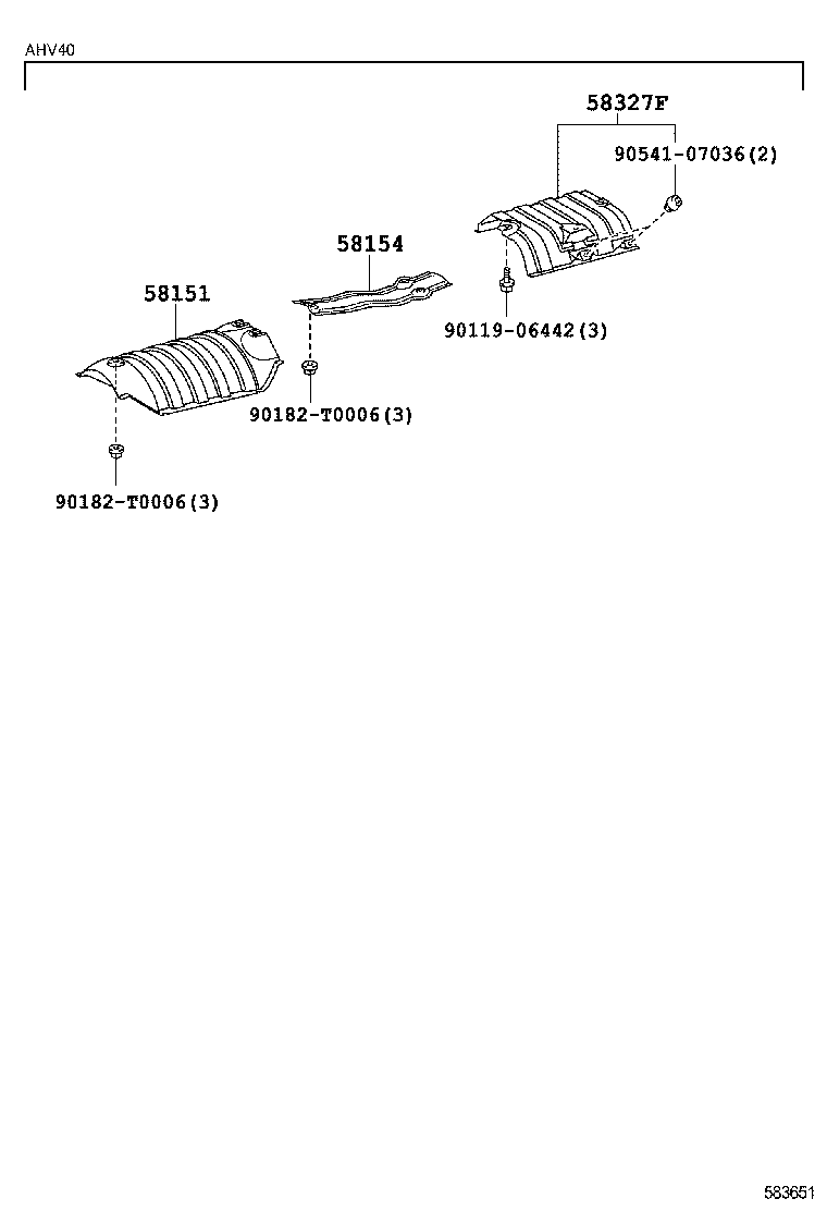 58154-06030 INSULATOR, FRONT FLOOR HEAT, NO.2 LOWER product image