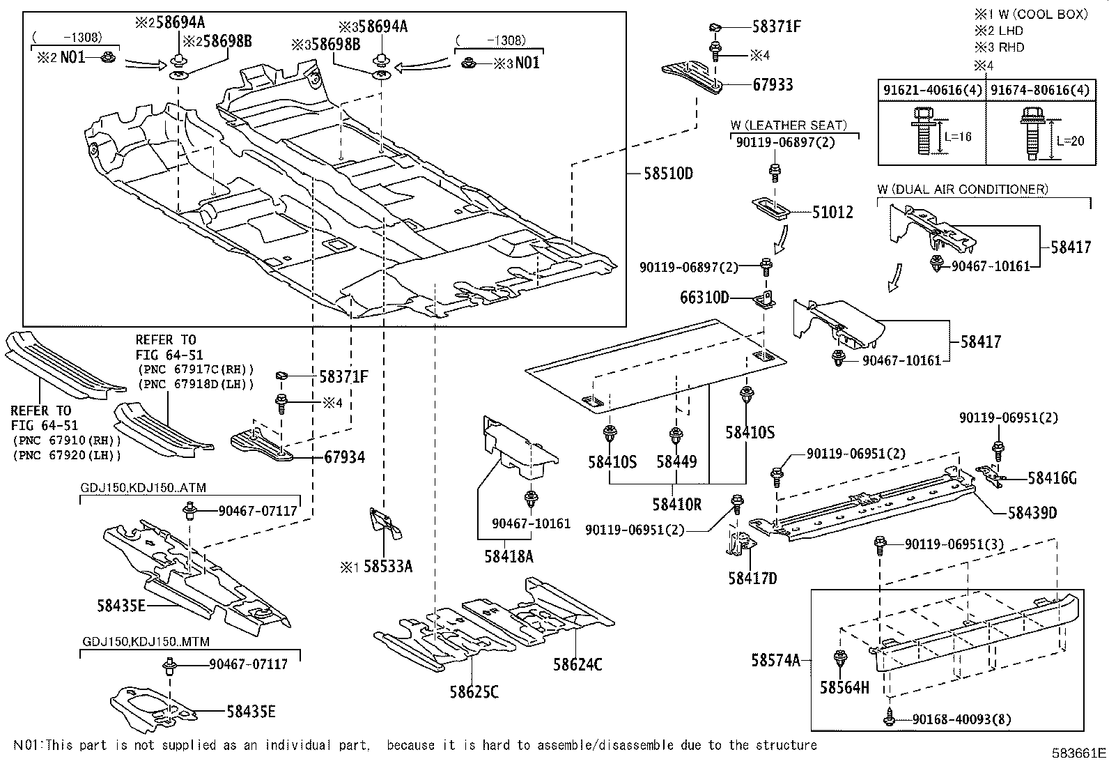51012-60790 RAIL SUB-ASSY, REAR FRAME product image