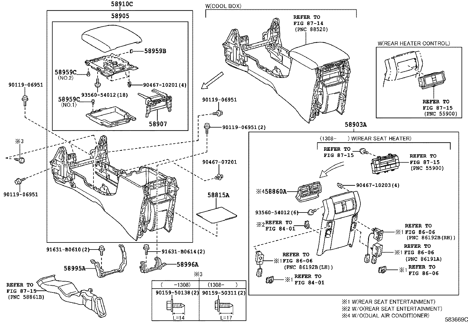 58910-60160-E2 BOX ASSY, CONSOLE, REAR product image