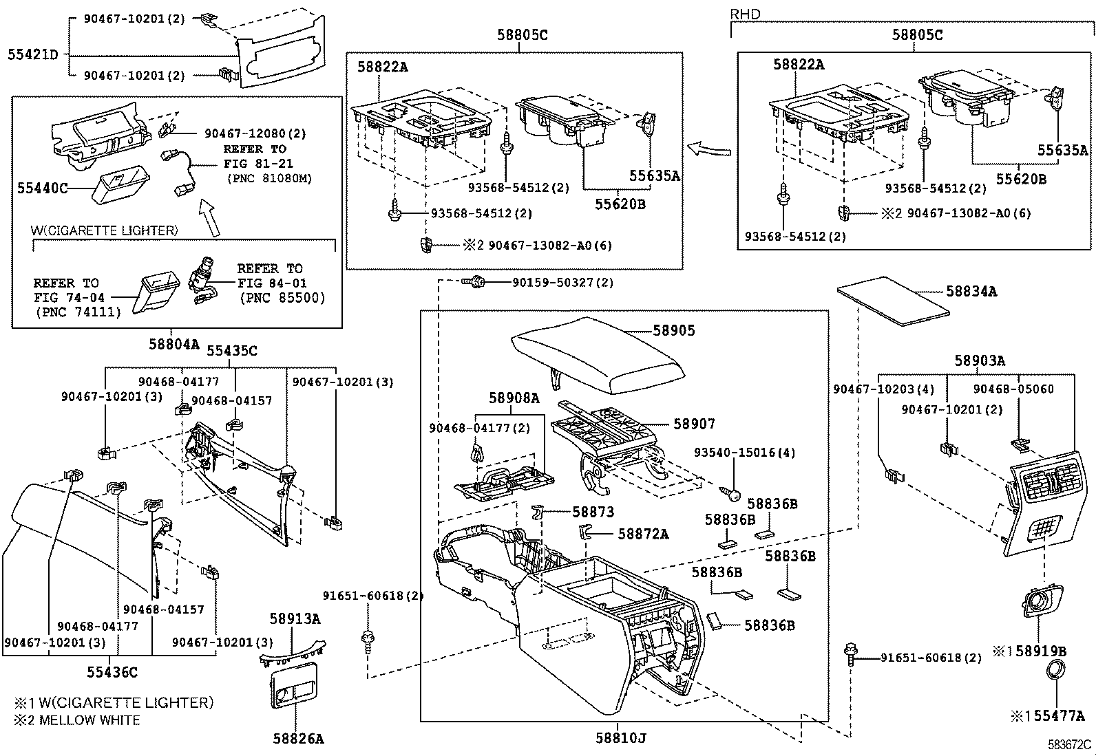 58862-50040 DUCT, CONSOLE BOX, NO.2 product image