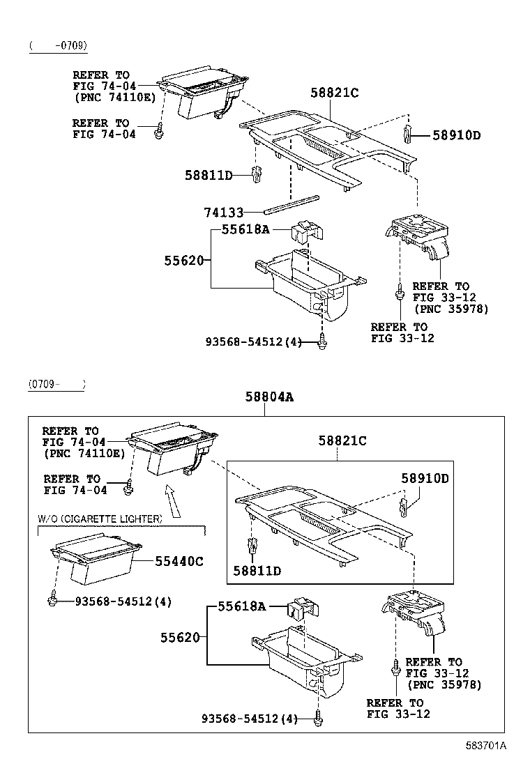 58801-30271 BOX SUB-ASSY, CONSOLE, UPPER product image