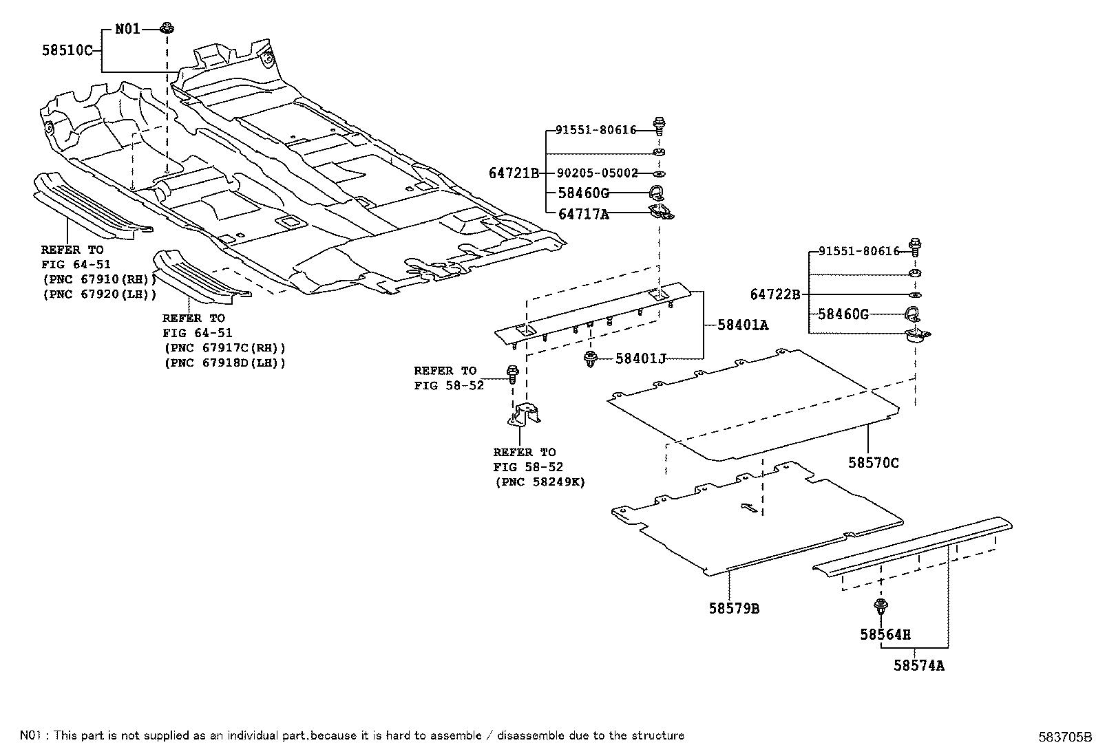 Toyota 58415-35030-C0 BOARD, REAR FLOOR, NO.1
