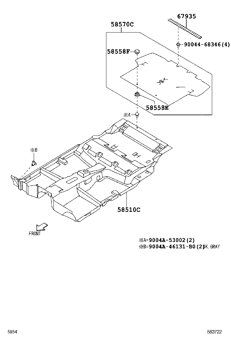 67935-BZ010-B0 PLATE, BACK DOOR SCUFF product image