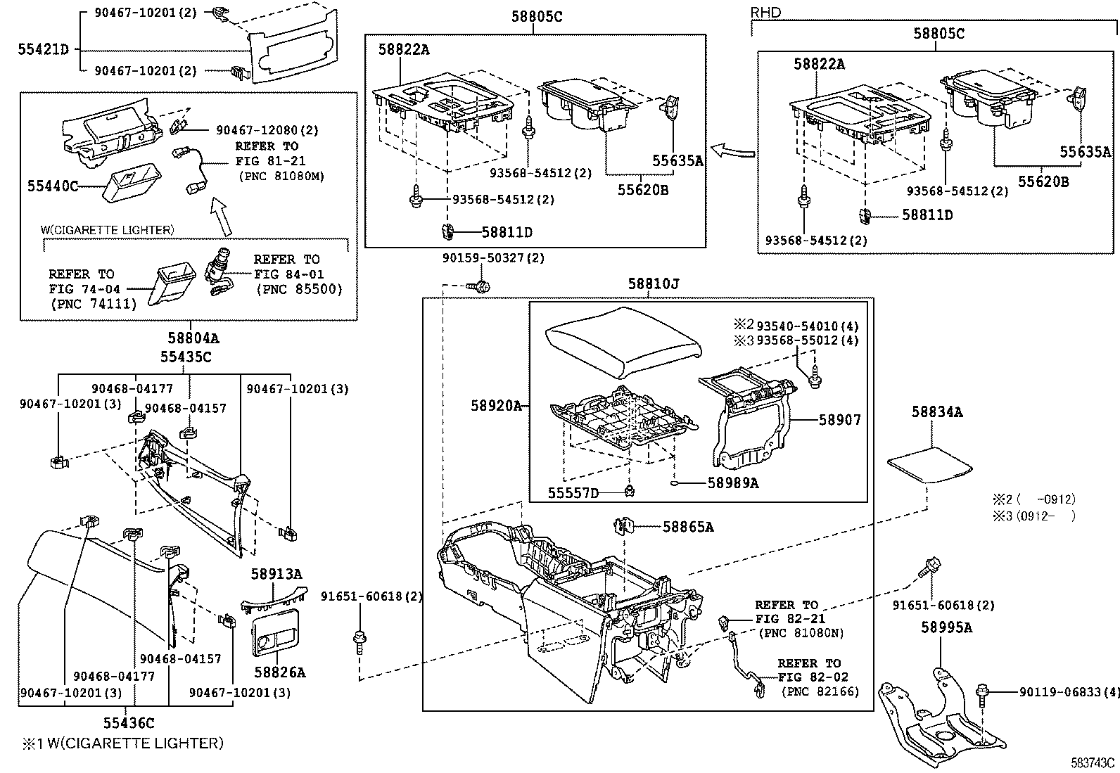 589F6-50030 BRACKET, REAR SEAT CONSOLE BOX, LWR product image