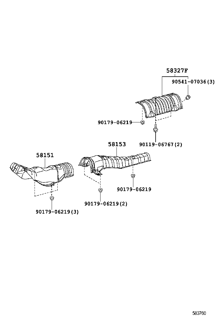 58327-47030 INSULATOR, MAIN MUFFLER HEAT, RH product image