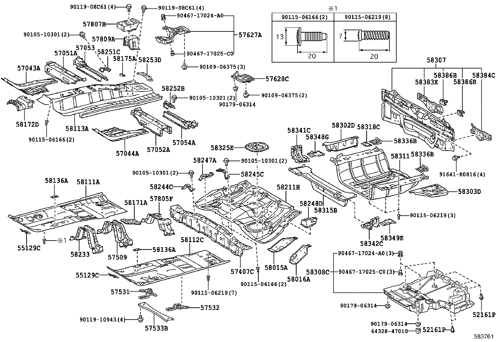 58308-47020 COVER SUB-ASSY, REAR FLOOR STEP UNDER product image